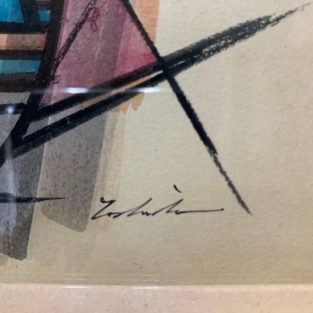 絵画　額装　肉筆彩色画　海外作家『バラ』アンティーク