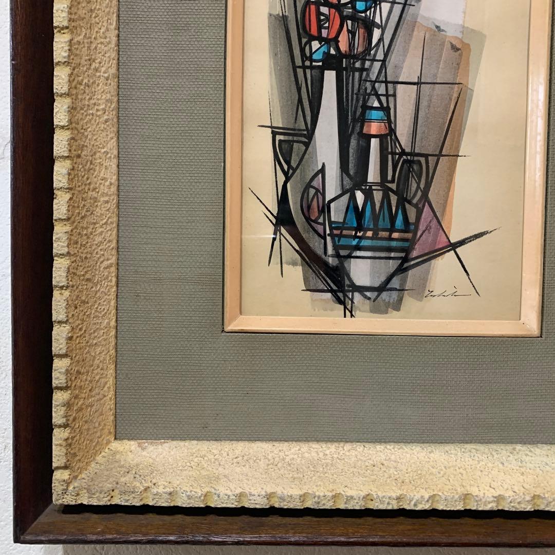 絵画　額装　肉筆彩色画　海外作家『バラ』アンティーク