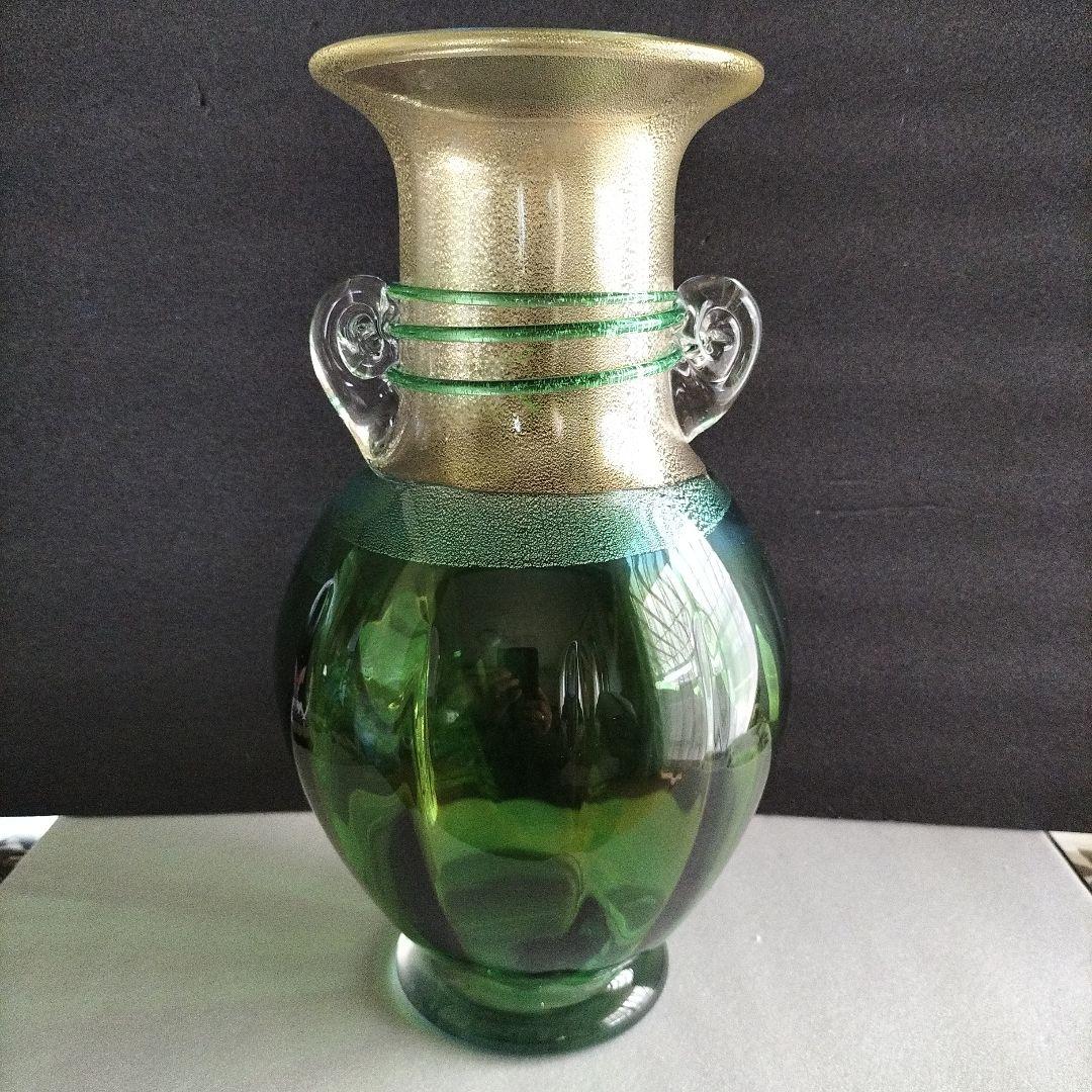 青森伝統工芸品　津軽びいどろ花瓶ガラス大型　最終お値下げ　超お買い得