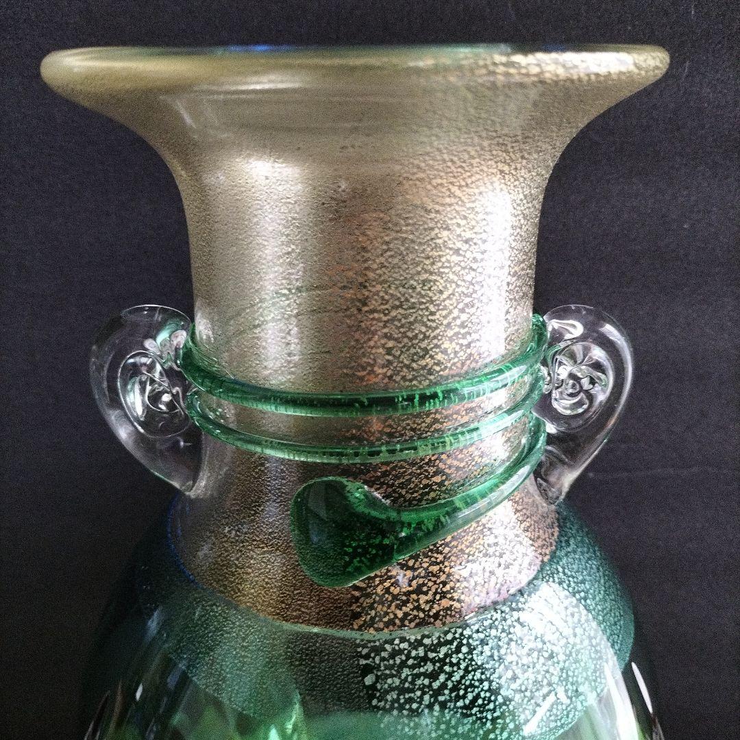 青森伝統工芸品　津軽びいどろ花瓶ガラス大型　最終お値下げ　超お買い得