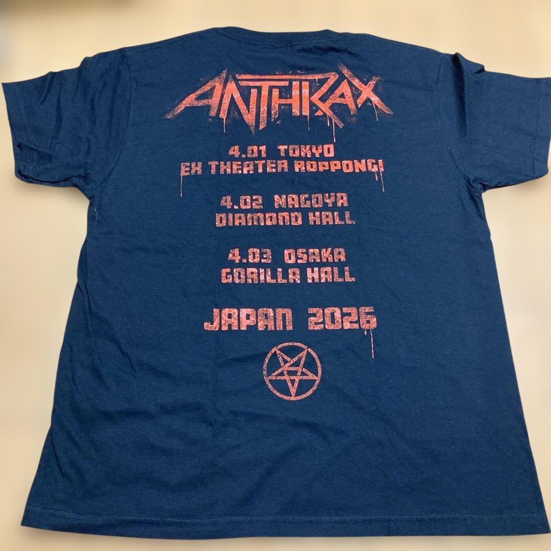 ANTHRAX★アンスラックス★2026年日本公演限定ＴシャツＢ★Lサイズ完売品