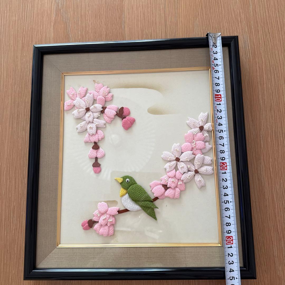 干支 押絵飾り　干支6枚+うぐいす押絵額入り