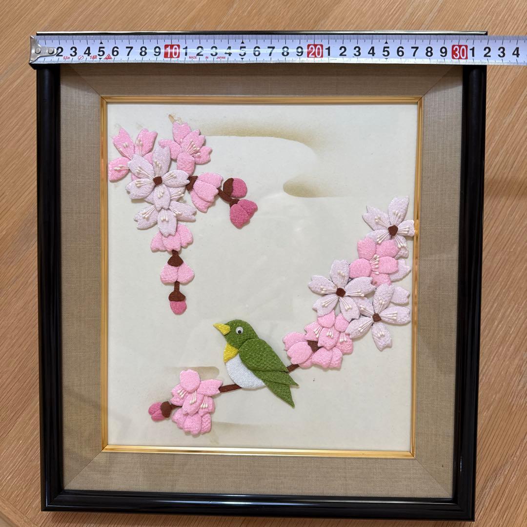 干支 押絵飾り　干支6枚+うぐいす押絵額入り