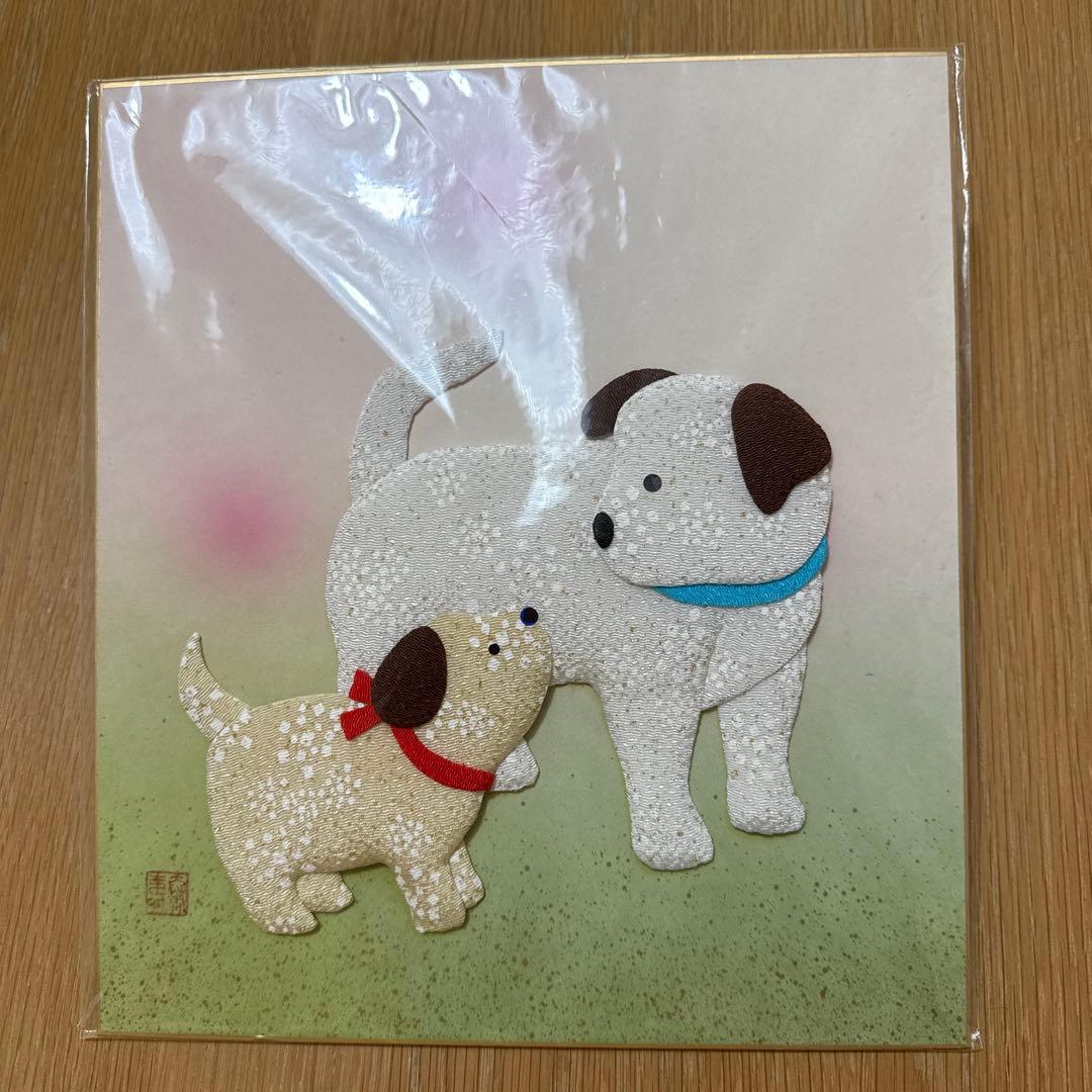 干支 押絵飾り　干支6枚+うぐいす押絵額入り