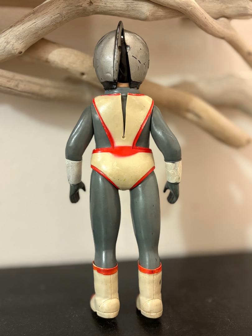 当時物　旧バンダイ　シルバー仮面　面取れ