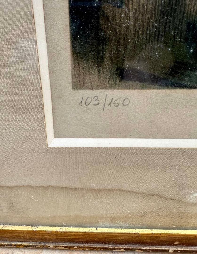 【文化勲章作家】梅原龍三郎「薔薇」103/150 直筆サイン 共シール 真作保証