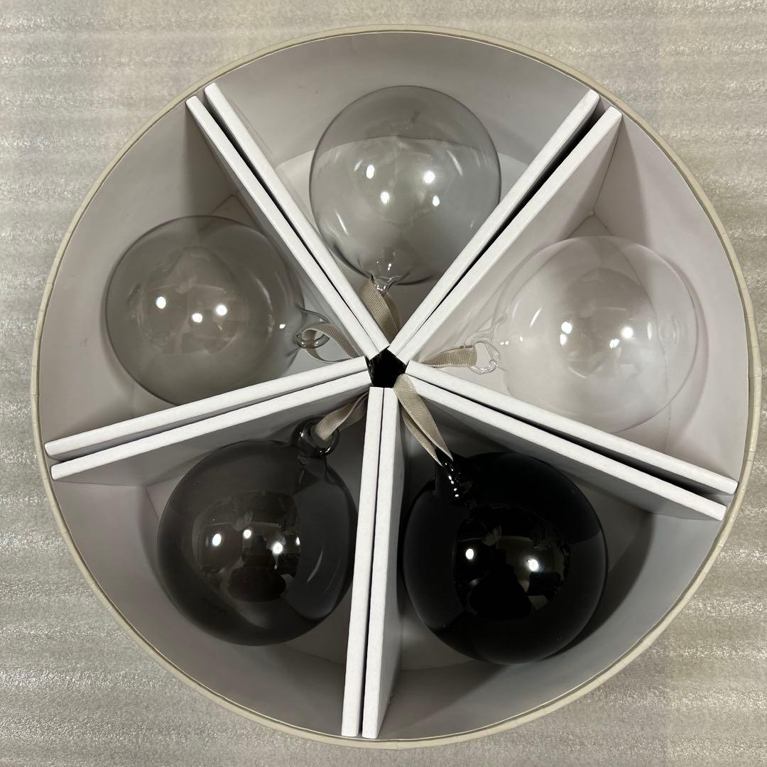 新品未使用　イッタラ　オーナメントボール5個セット　廃盤　グレー　モノトーン