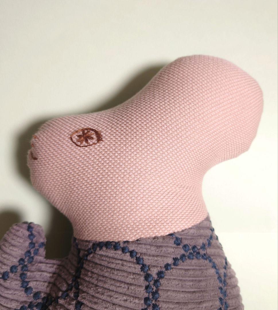 ミナペルホネン　こうさぎクッションタンバリン　グレー/グリーン