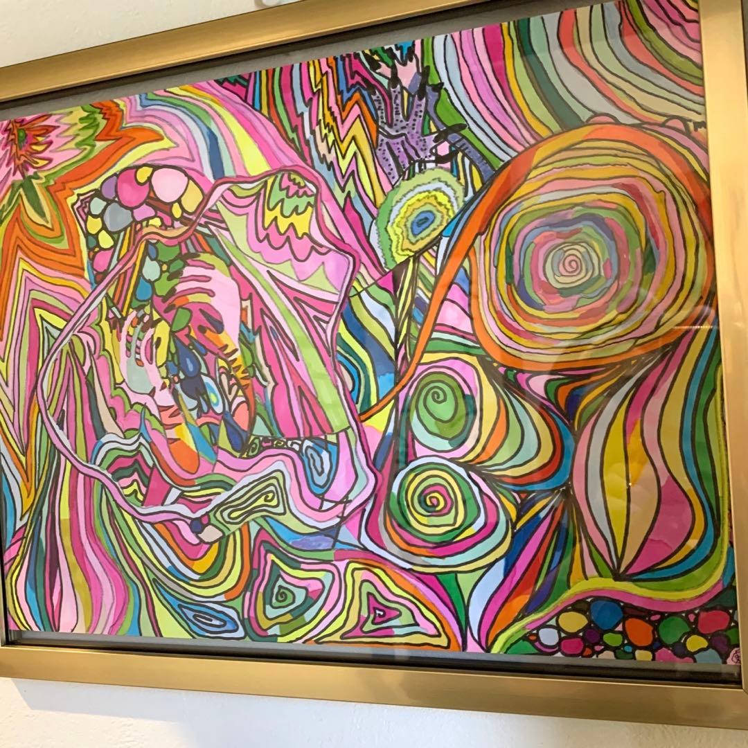 嘆き/オリジナル現代アート／額縁付き【１点のみ】