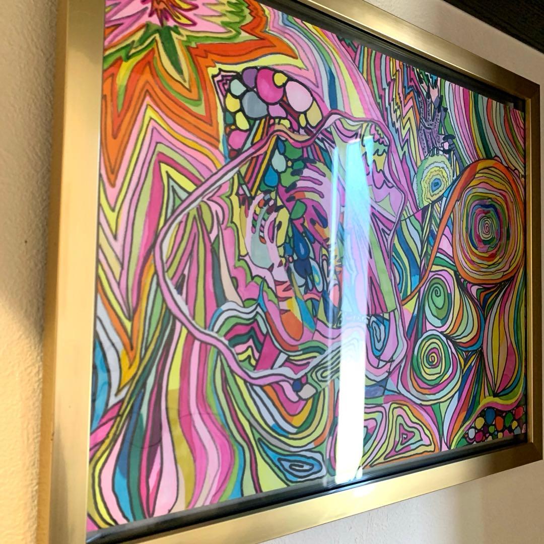 嘆き/オリジナル現代アート／額縁付き【１点のみ】