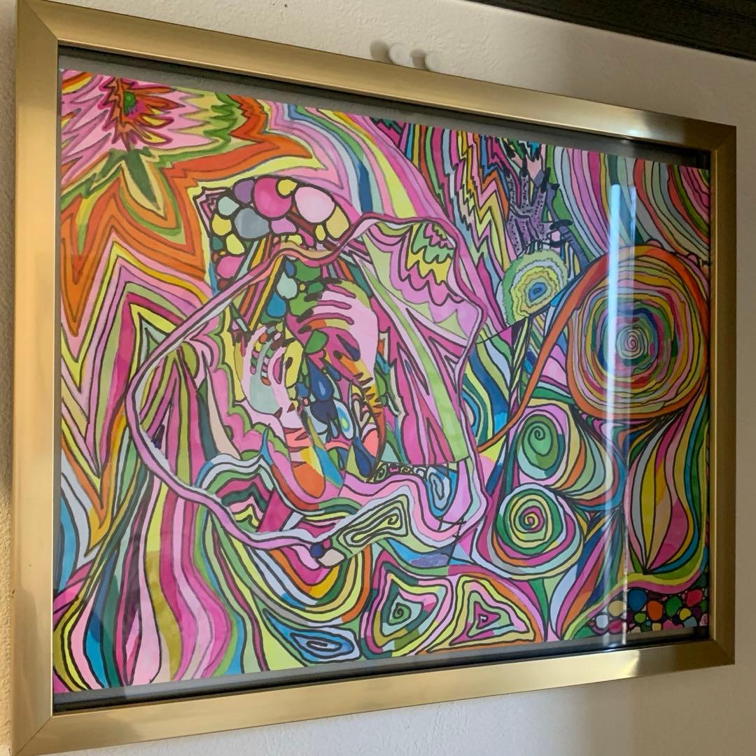 嘆き/オリジナル現代アート／額縁付き【１点のみ】