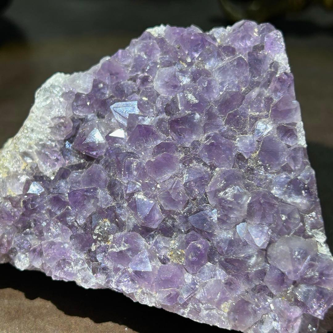 ☆高級品！福運大黒秘宝⑨！開運！アメジスト　クラスター　原石　置物