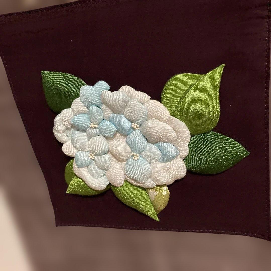 ちりめん細工　押絵タペストリー　桜　菖蒲　紫陽花の花の押絵