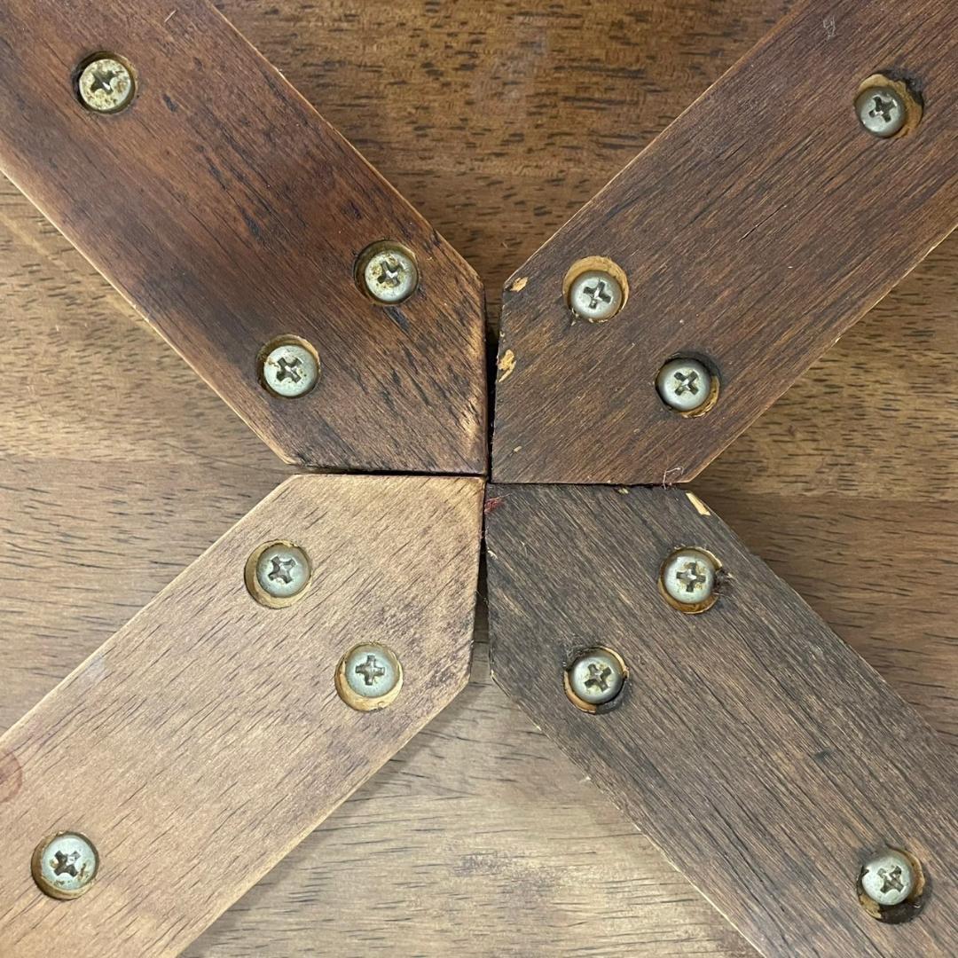 ヴィンテージ 花型 スツール 猫脚 木製 チェア 花台 レトロ ビンテージ