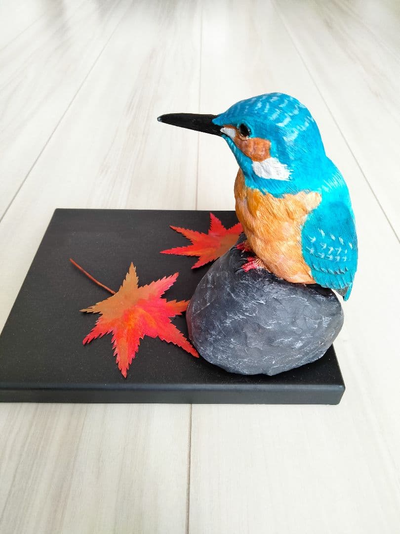 カワセミのバードカービング