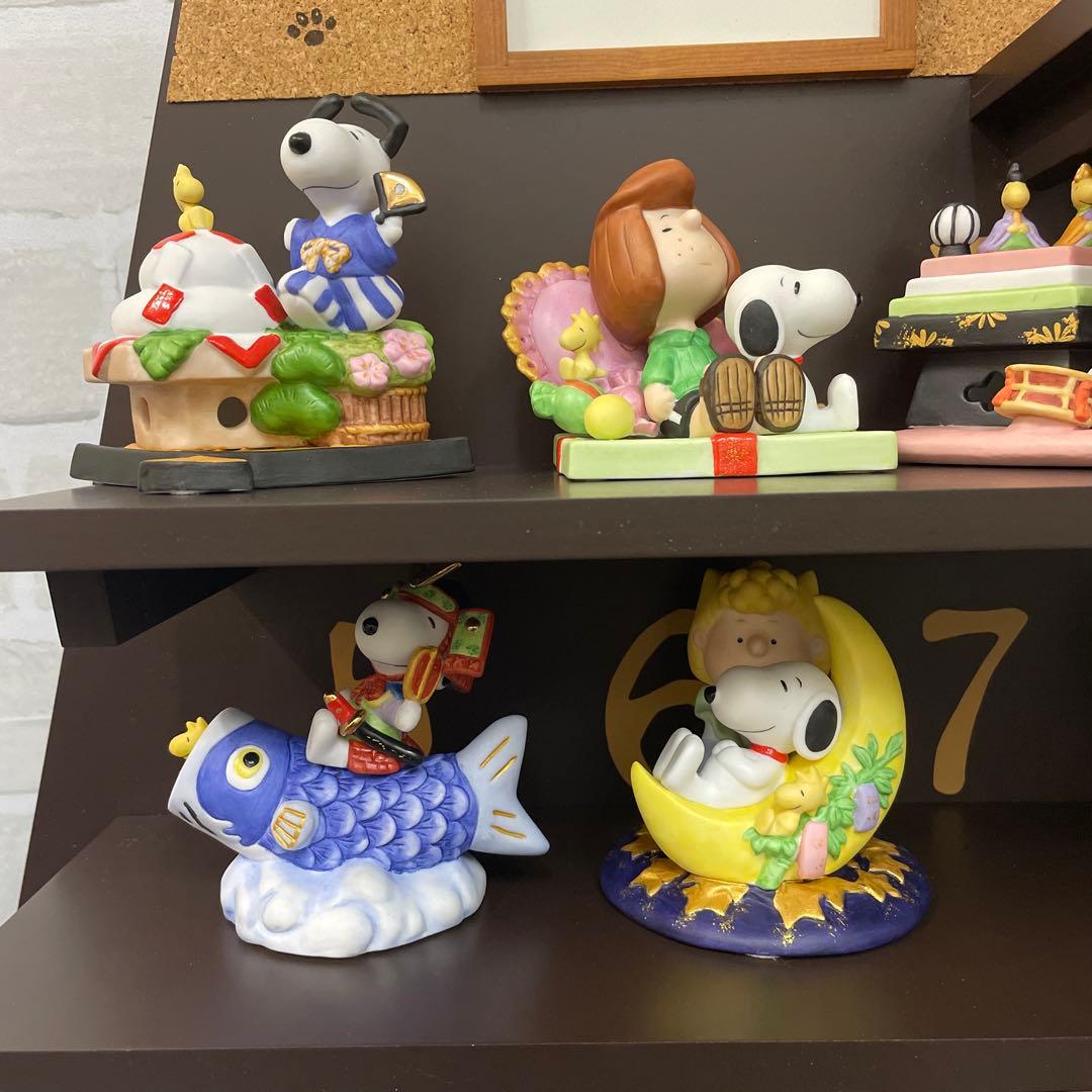スヌーピー　万年カレンダー　フィギュア（陶器） 置物