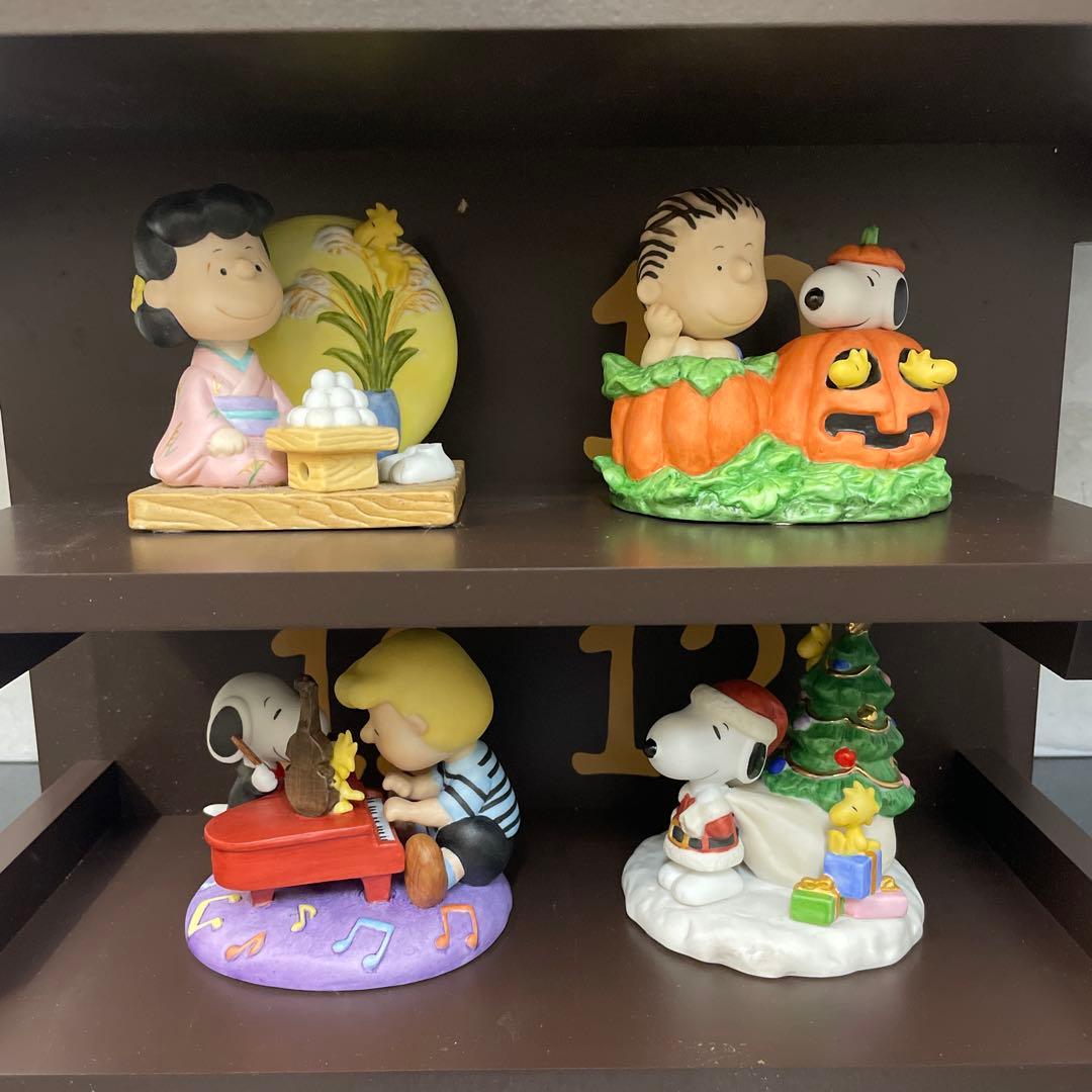 スヌーピー　万年カレンダー　フィギュア（陶器） 置物