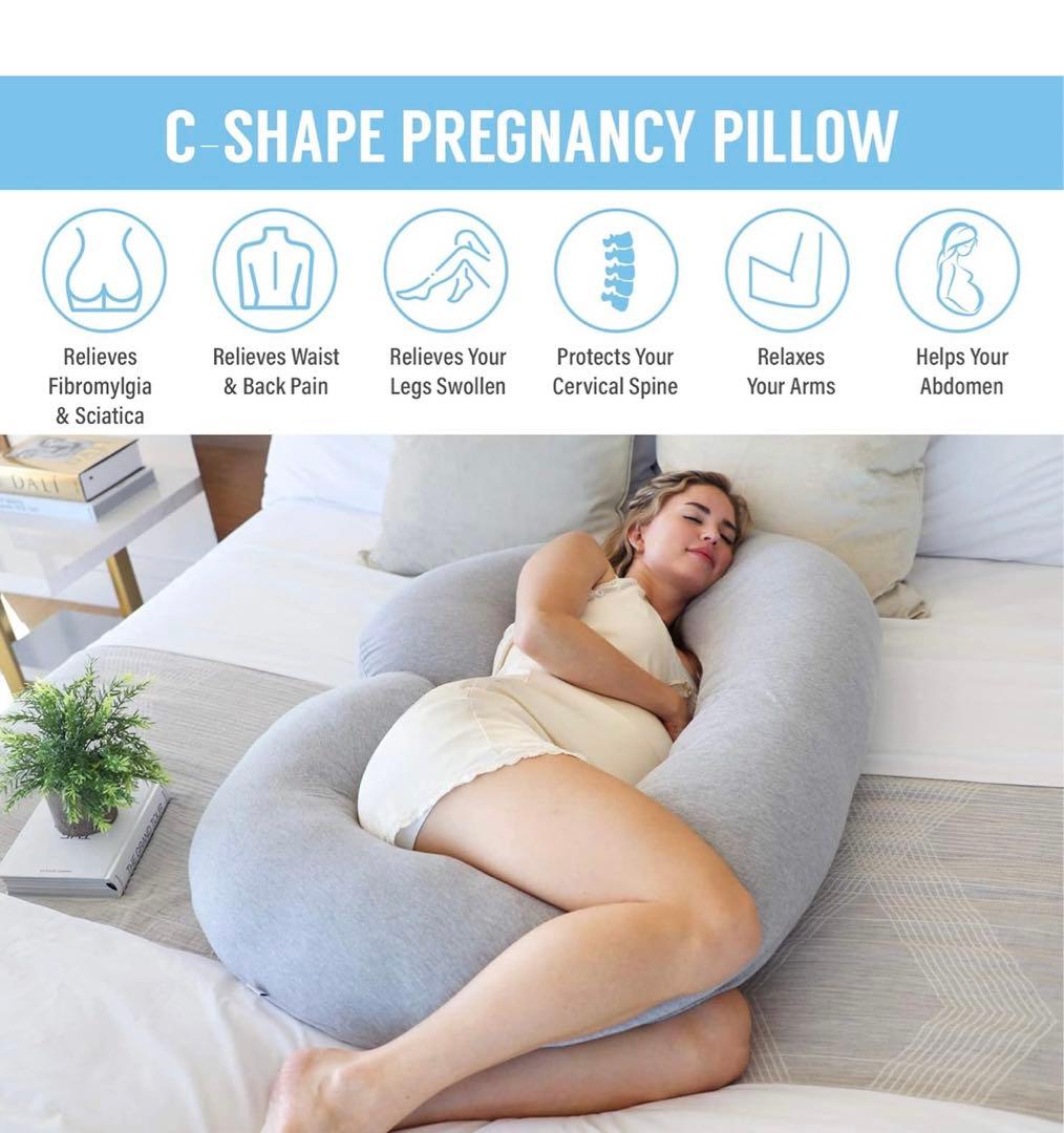 Pharmedoc オーガニックコットンの身体用枕 ピンク 圧縮