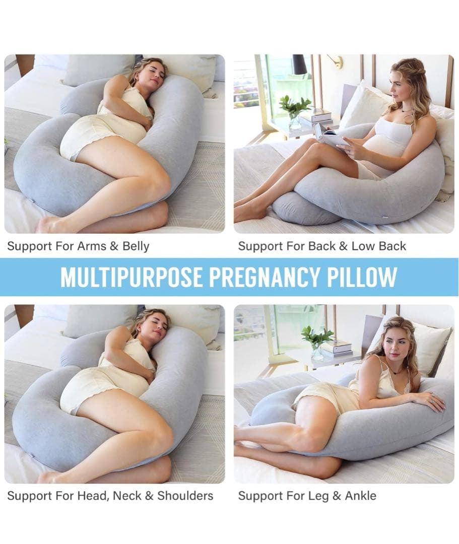 Pharmedoc オーガニックコットンの身体用枕 ピンク 圧縮