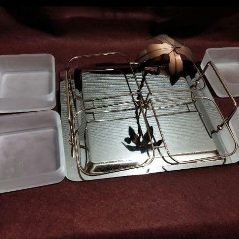 90s①【未使用・新品】マルチグリッドオードブルトレイ/オードブルプレート