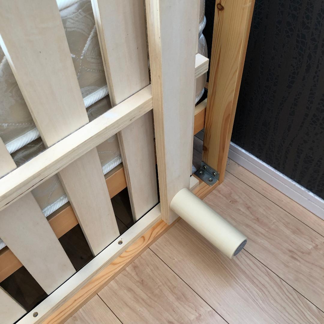 ニトリ セミダブル 脚付きベッド (セレナSD 6本脚付すのこベッド)-2