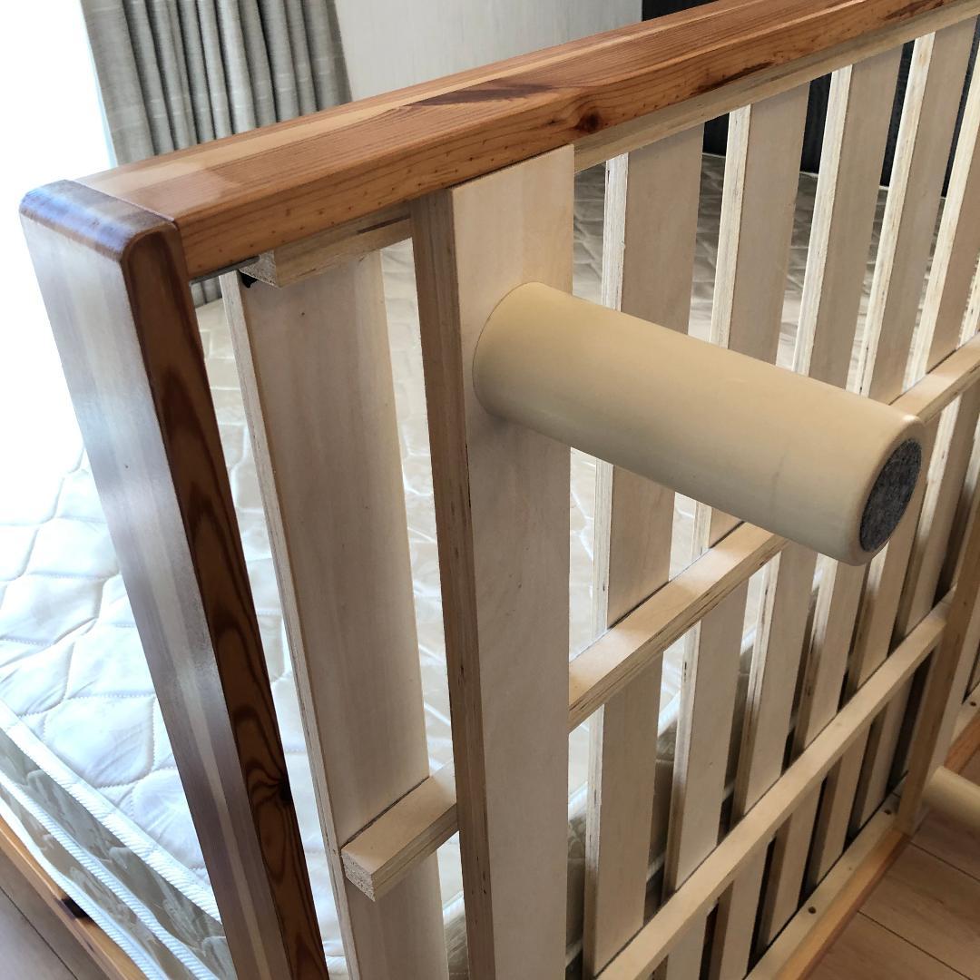 ニトリ セミダブル 脚付きベッド (セレナSD 6本脚付すのこベッド)-2