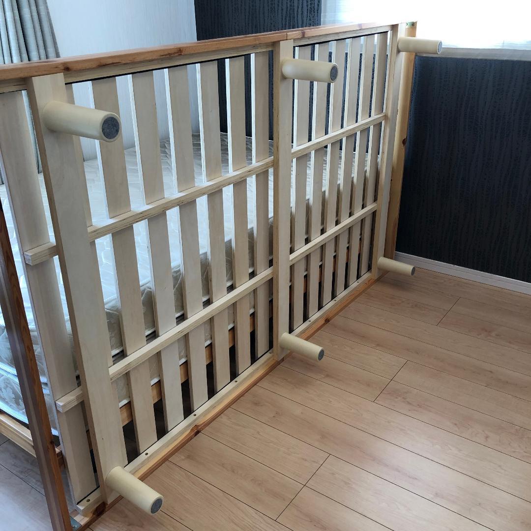 ニトリ セミダブル 脚付きベッド (セレナSD 6本脚付すのこベッド)-2