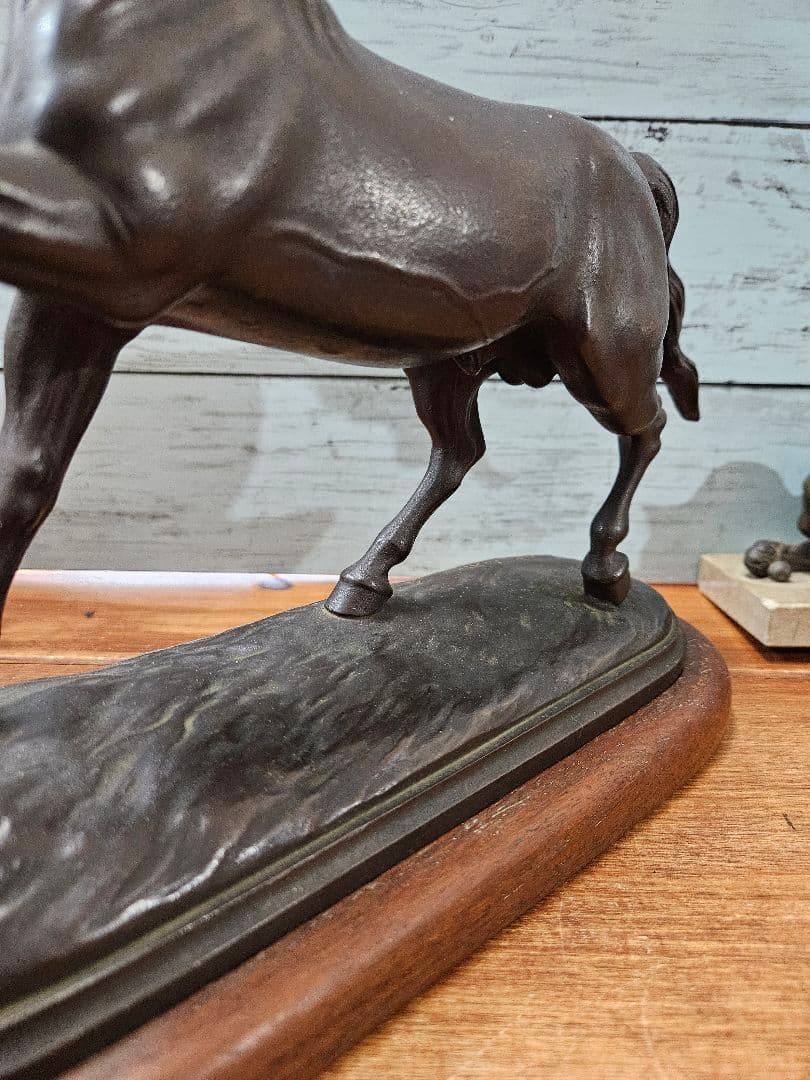 後藤貞行 在銘 馬の銅像 ブロンズ像 置物 錦馬 オブジェ 彫刻 美術品