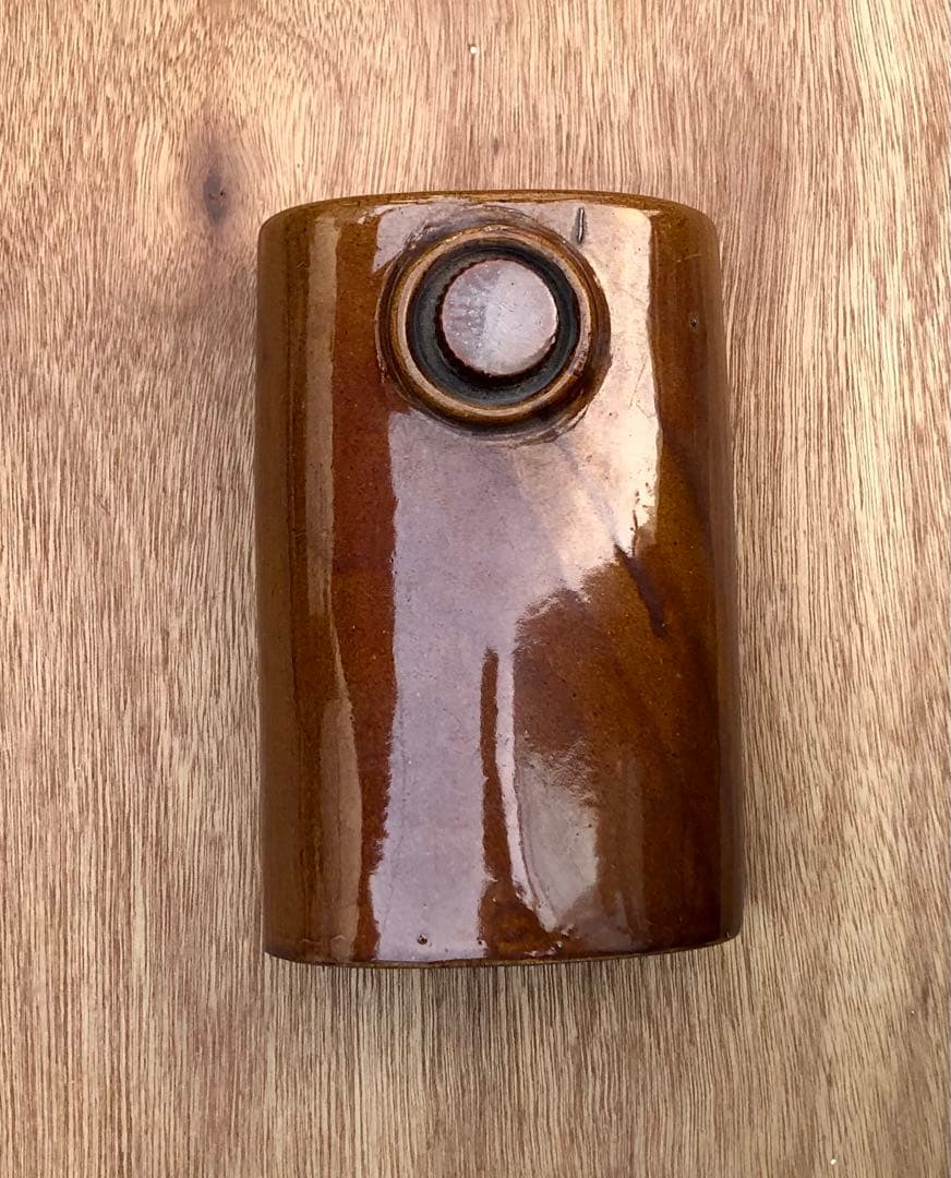 古い　陶器の湯たんぽ