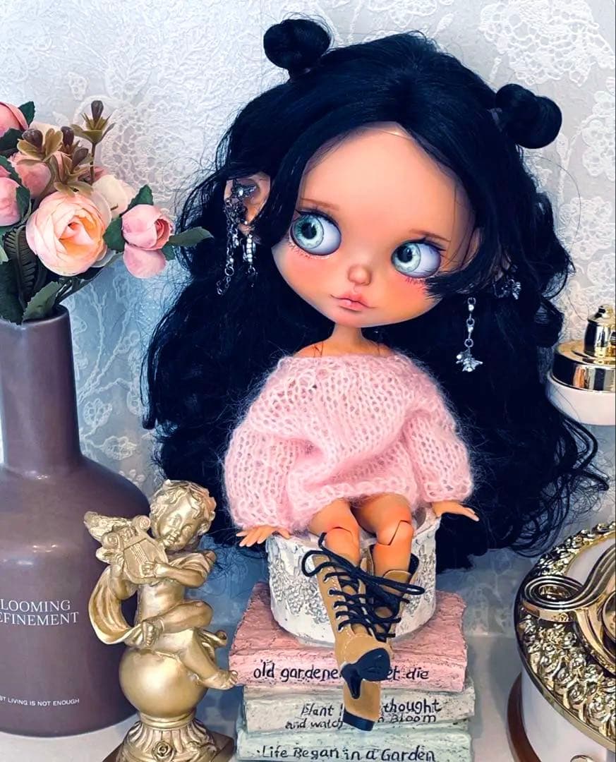 アイシードールカスタム　褐色ドールメリア♡首傾げ加工♡パテ盛り