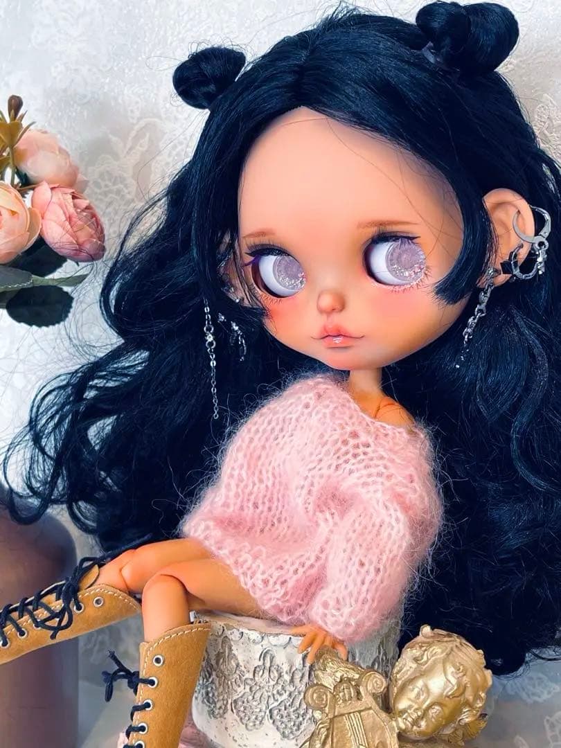 アイシードールカスタム　褐色ドールメリア♡首傾げ加工♡パテ盛り