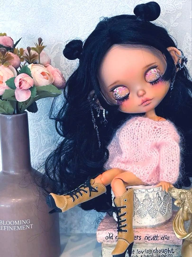 アイシードールカスタム　褐色ドールメリア♡首傾げ加工♡パテ盛り