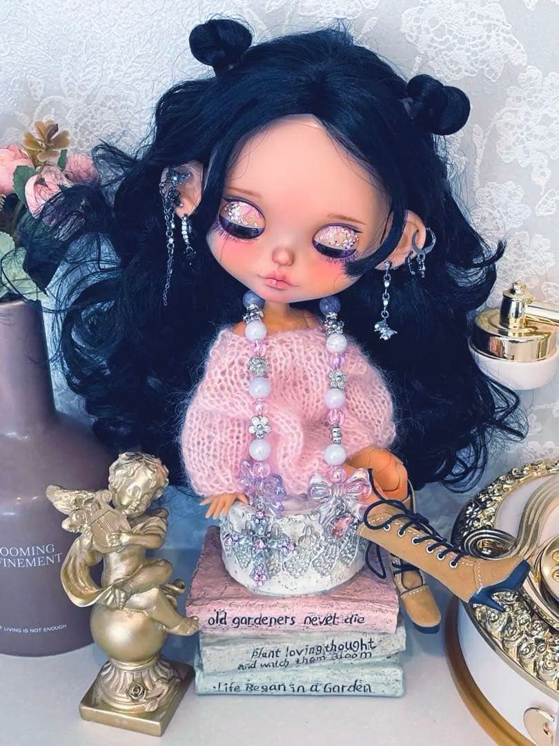 アイシードールカスタム　褐色ドールメリア♡首傾げ加工♡パテ盛り