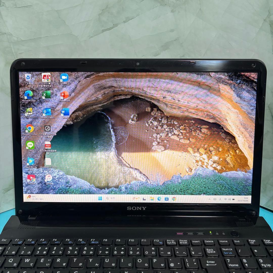 i7＆新品SSD★メモリ8GB★VAIOノートPC★Webカメラ付★オフィス付