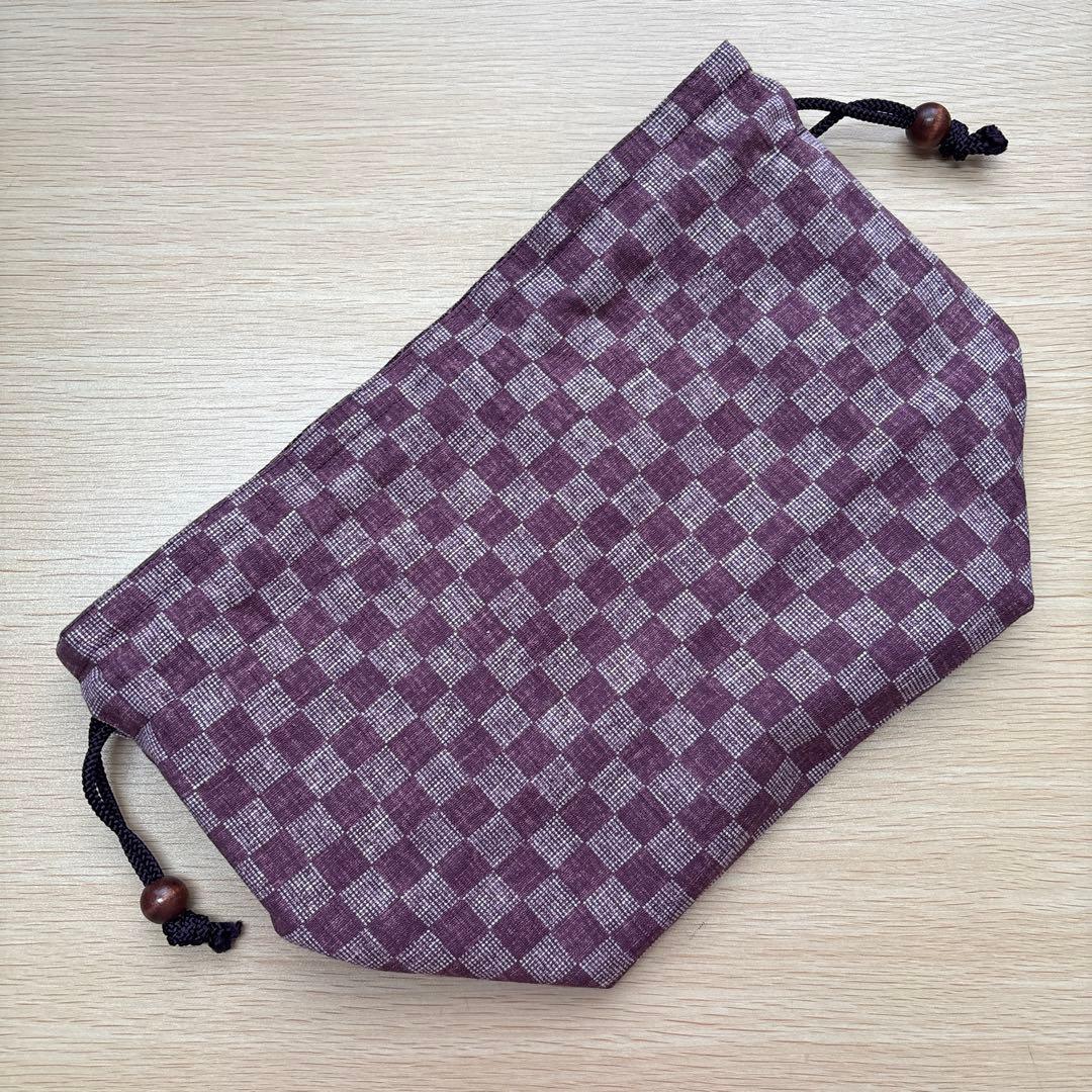 ダイユウサク　和柄お弁当袋+百人一首御朱印帳袋(青)