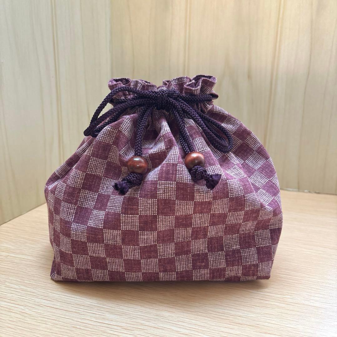 ダイユウサク　和柄お弁当袋+百人一首御朱印帳袋(青)