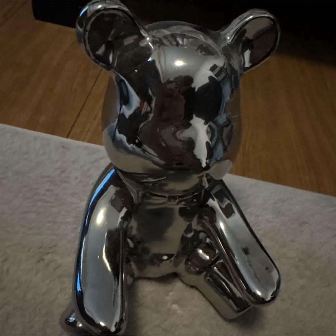 シルバー クマ 置物