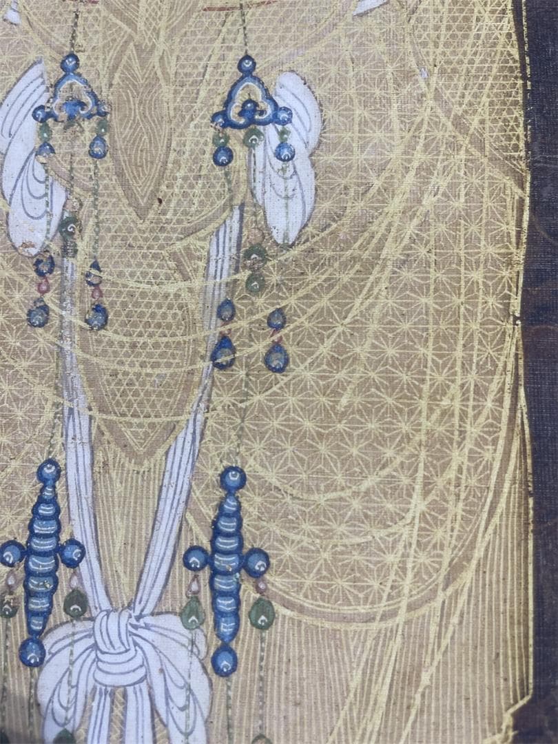 十一面観音図 仏像 仏画 絹布 観世音菩薩 仏教美術 絹本 掛け物 未表装