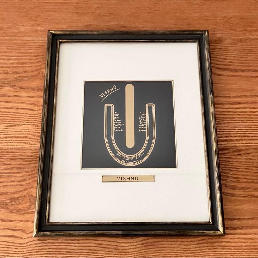 アート作品　タイル画　ヒンドゥー教　絵画　額縁