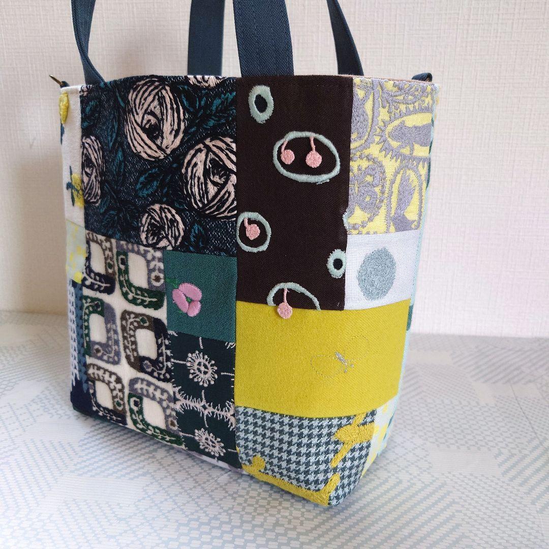 ミナペルホネン　パッチワーク　トートバッグ　ハンドメイド