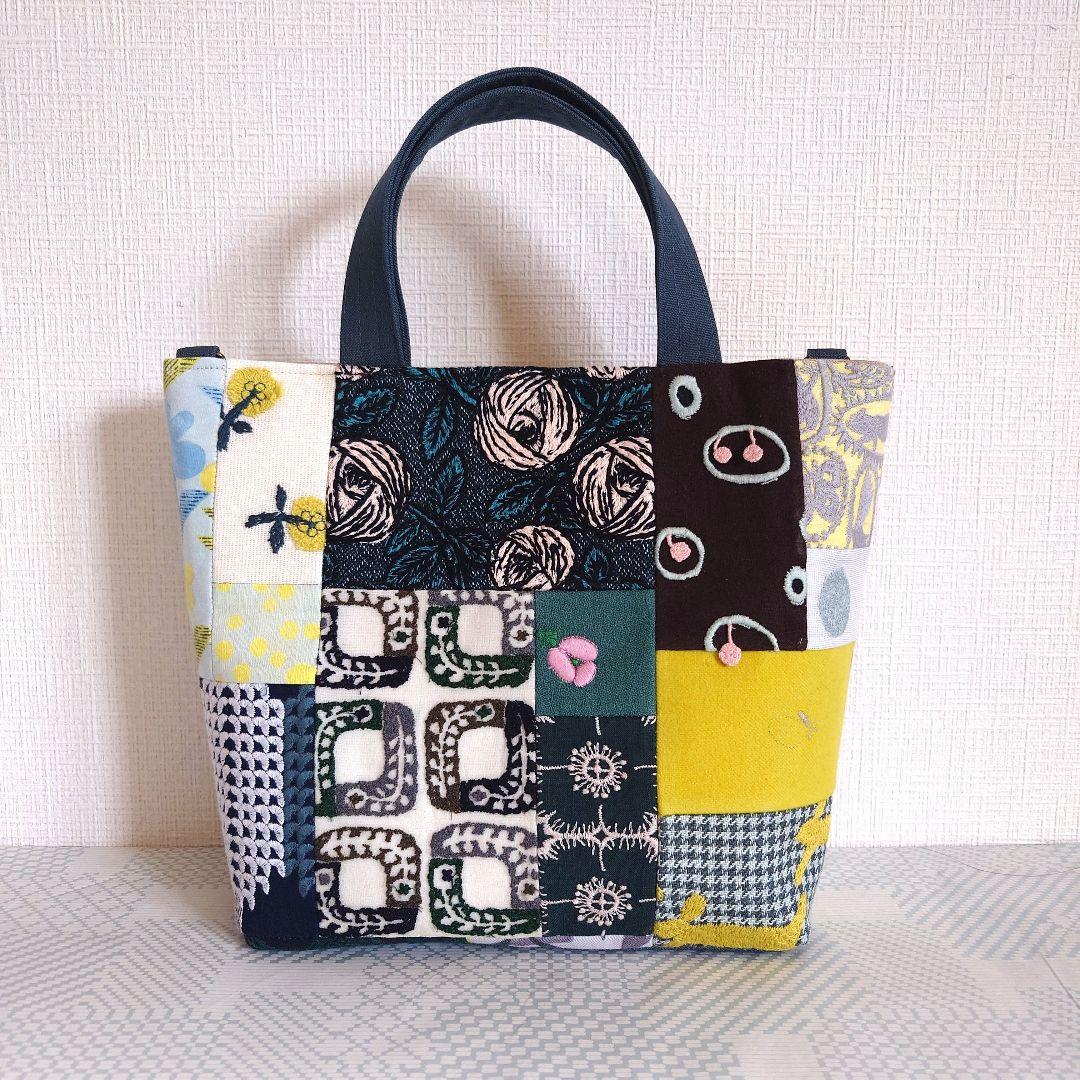 ミナペルホネン　パッチワーク　トートバッグ　ハンドメイド