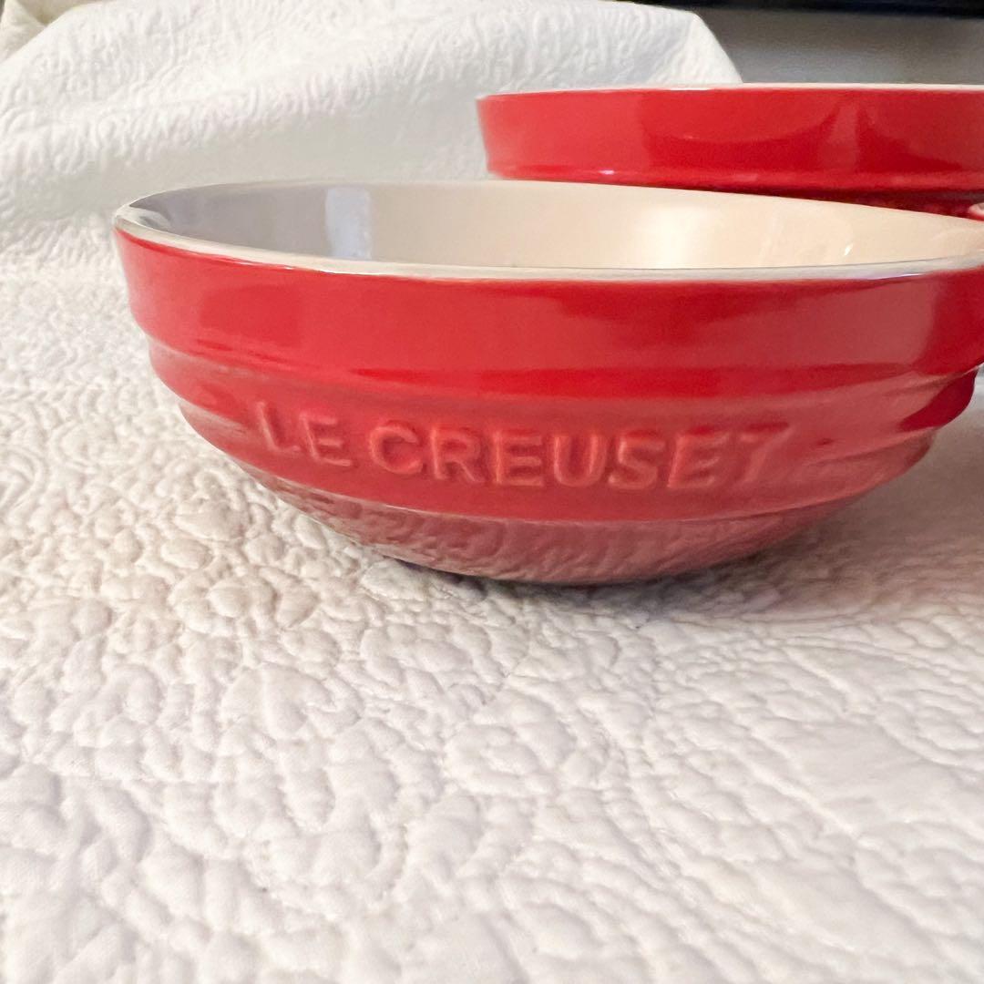 ⑪LE CREUSET レッド マルチボウル 3個セット ルクルーゼ 赤 大鉢