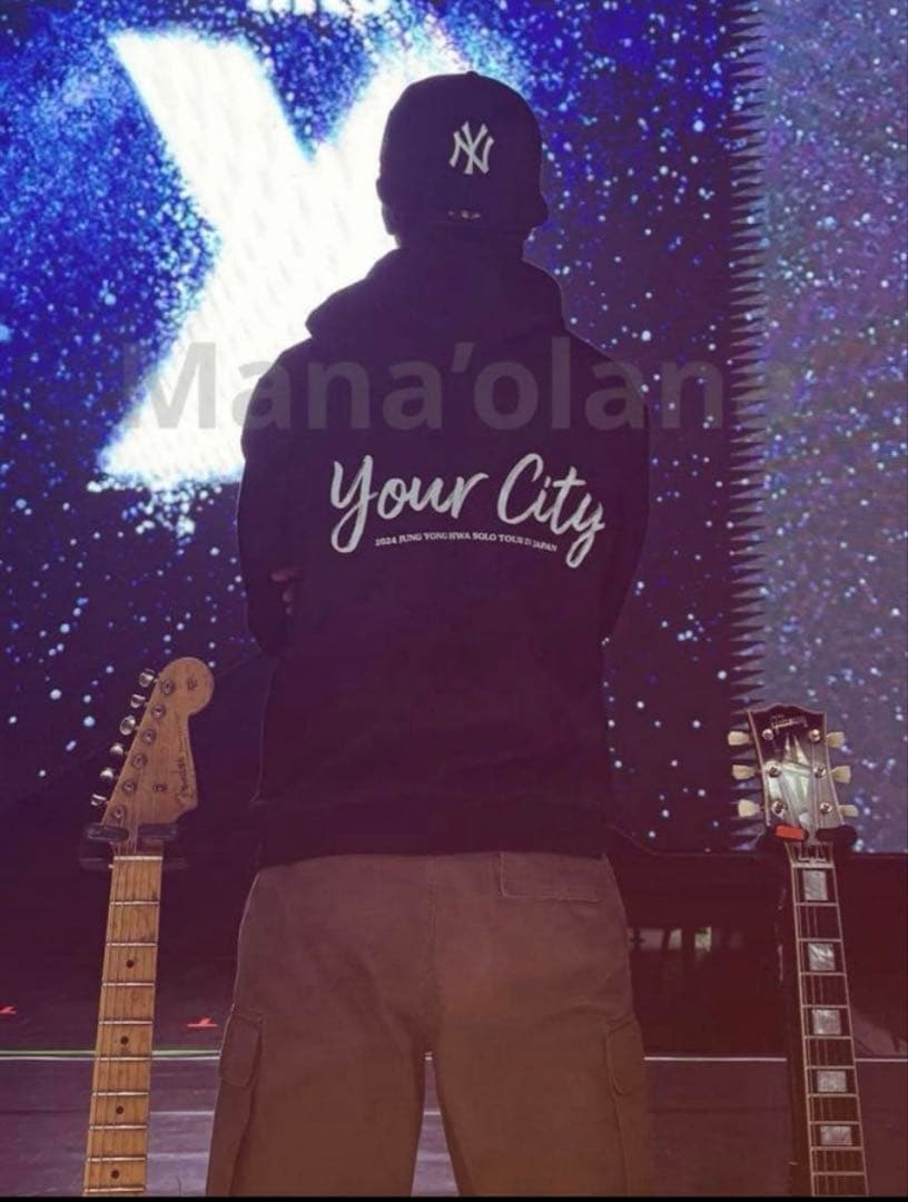 残僅 ヨンファ愛用 ヨンファYOUR CITY パーカー フーディ 黒 XL