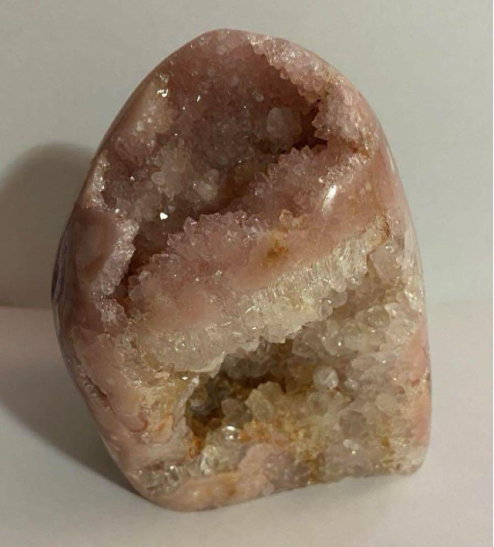 お得　高品質　ピンクアメジスト　原石　ジオード　フラワーアゲート