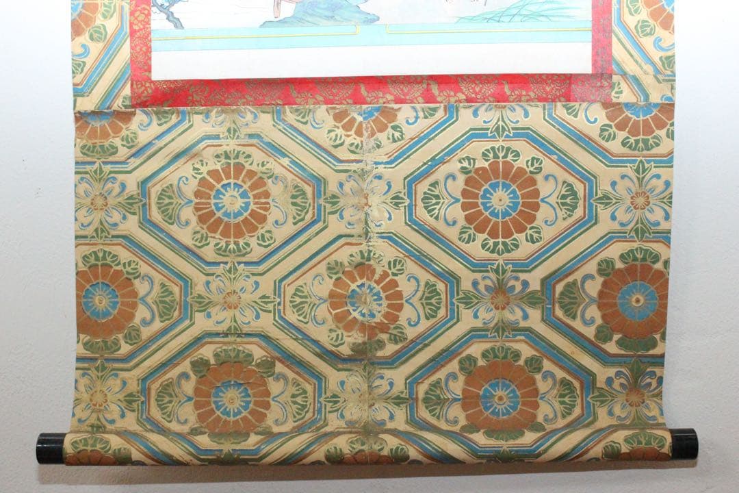 No5218 掛軸　「親鸞聖人御絵伝」　木版古仏画　紙本　仏教美術　送料無料