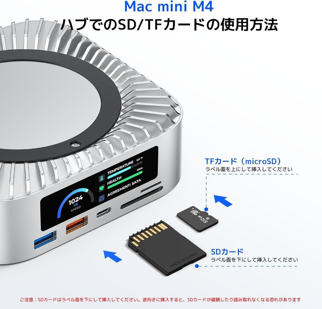 Mac Mini M4❣️対応ハブ 2025新モデル 高精細UI USB-Cハブ
