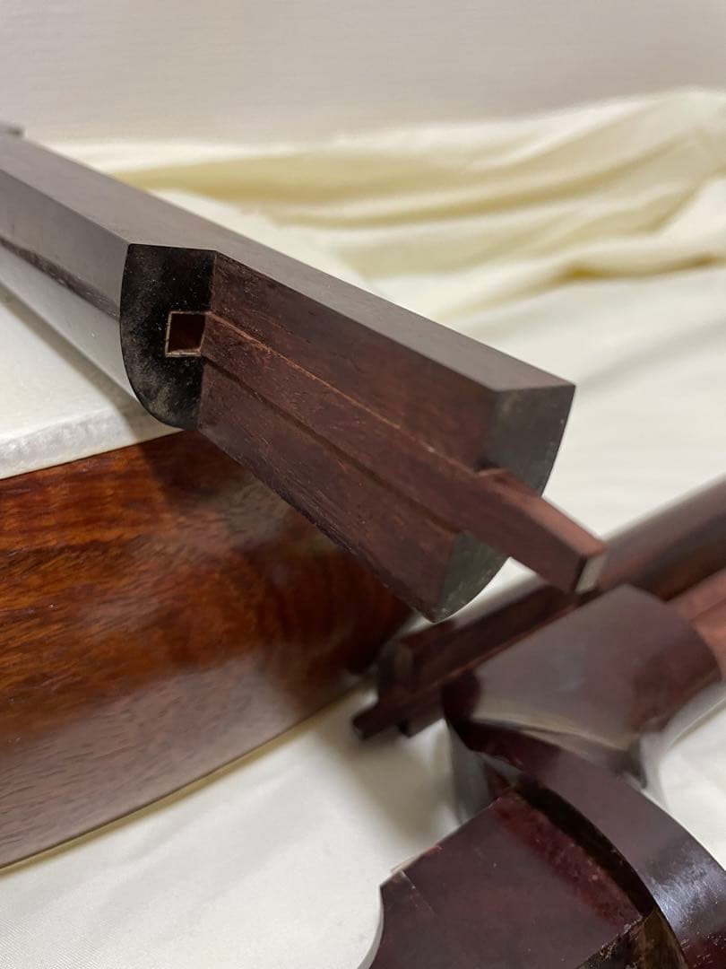 高級 三味線 綾杉彫り 紅木 付属品多数