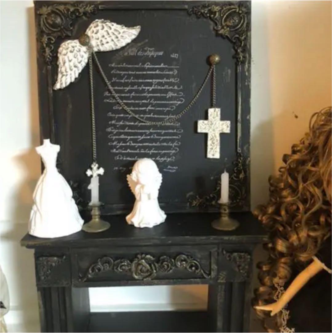 ❤️リバーシブルオブジェ　デザインプレート　ブラック　ブライス