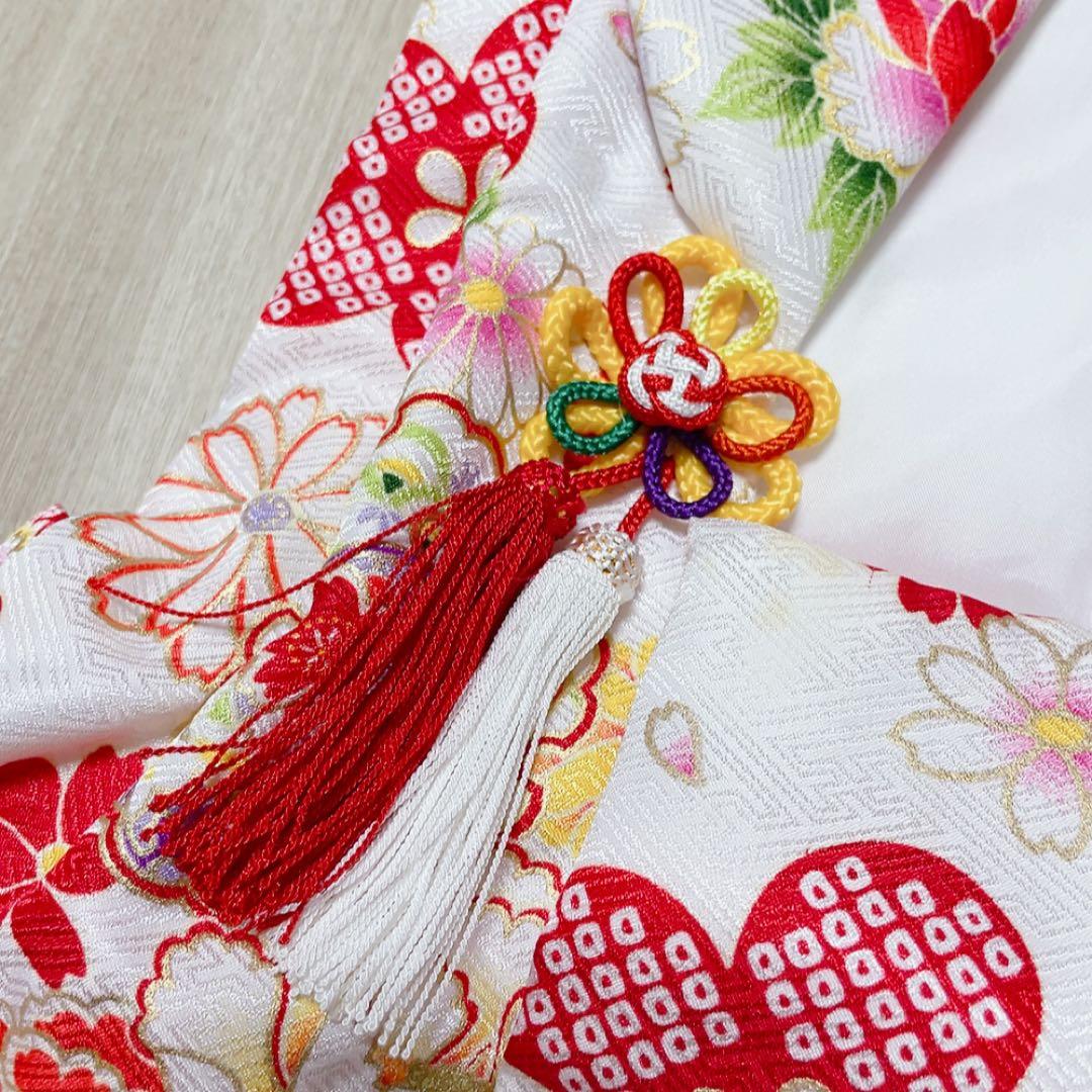 七五三 3歳 着物セット　被布　草履　足袋　髪飾り