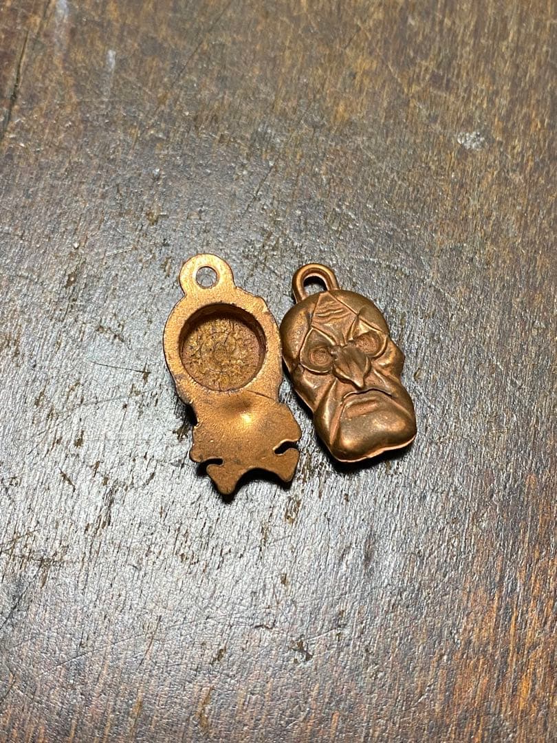 30s'40s' ビンテージデビルブロンズ スカル 骸骨 チャームセット古着